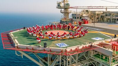 The Youth Circle event on the Umm Lulu offshore platform is the first of a series of events planned by Adnoc's Youth Council this year. Courtesy of Adnoc