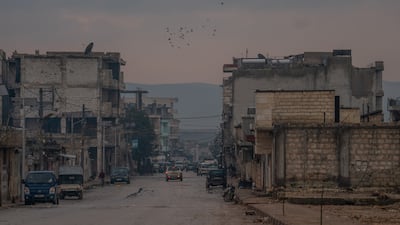 The routine of daily life continues among the ruins of Jindires. Areas outside the control of President Bashar Al Assad in north-west Syria were hardest hit by the earthquake