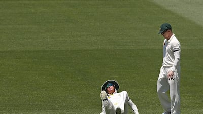 It was a win-lose situation for Australia at the Adelaide Oval yesterday. In defeating India by 48 runs, Australia may have lost Michael Clarke, left, to another hamstring injury. Michael Dodge / Getty Images