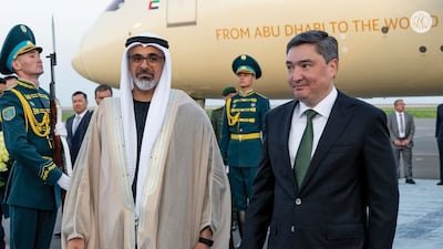 Sheikh Khaled with Mr Bektenov