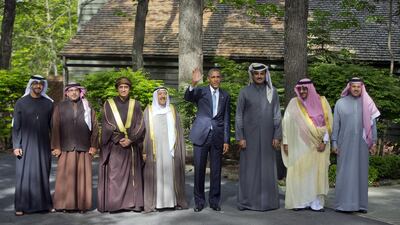 Leaders of the GCC in happier times with former US president Barack Obama