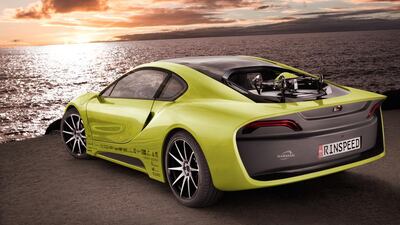 The Rinspeed Etos, which features a drone landing deck. Courtesy Rinspeed