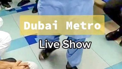 An image of the maskless man filmed dancing on the Dubai Metro released by Dubai Police. Courtesy: Dubai Police
