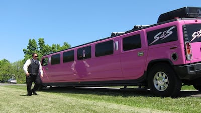 This stretch Hummer might need a change of colour if it's to head into the combat zone. Chris Waits