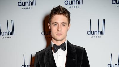 Max Irons wore a black double-breasted velvet dinner jacket, black formal trousers, white evening shirt. Courtesy dunhill