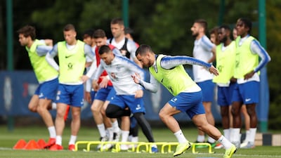 Chelsea's Eden Hazard during training. Reuters