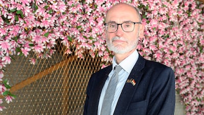 Stephen Hitchen, British ambassador to Iraq, is under fire for remarks made on the Bestoon Talk show. Pawan Singh / The National