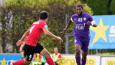 Ryan Babel, right, of Al Ain playing in a preseason friendly in July 2015. Courtesy Al Ain