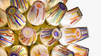 Meet d3 glass blowing, chandelier. Courtesy Lasvit Sphere