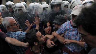 Turkish police have been accused of brutality during protests. Some government critics say the police were ordered to crackdown severely on demonstrators. AP Photo