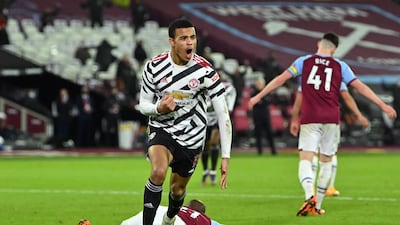 Mason Greenwood of Manchester United, up £27.37m to £45.6m. Getty