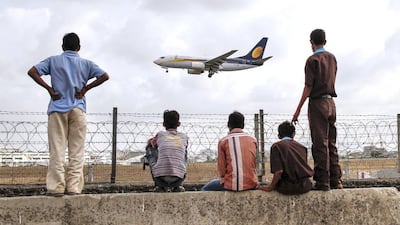 Abu Dhabi's Etihad acquired a 24 per cent stake in Jet Airways for $379 million. Dhiraj Singh / Bloomberg News