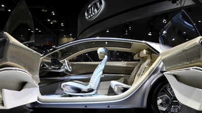 A Kia Imagine concept vehicle sits on display. Seong Joon Cho / Bloomberg