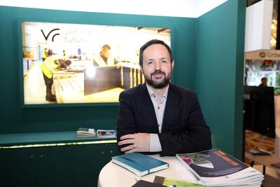 Jamie Burrows, of Vertical Future, says geopolitical events and climate change have sharpened the focus on vertical farming. Pawan Singh / The National