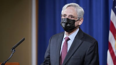 US Attorney General Merrick Garland arrives to speak about a jury's verdict in the case against former Minneapolis Police Officer Derek Chauvin in the death of George Floyd, at the Department of Justice, in Washington. Reuters