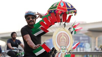 A creative participant takes part in the Dubai Ride