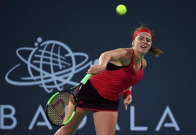 Jelena Ostapenko of Latvia serves against Serena Williams of United States. Tom Dulat / Getty Images