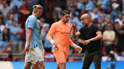 MANCHESTER CITY RATINGS: Stefan Ortega – 7: Little chance with Fernandes’s penalty. Unflustered throughout and distributed the ball well. EPA