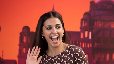 Naomi Scott, pictured at the Jordanian press conference, plays Princess Jasmine. Getty Images