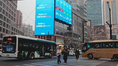 China, locked in a retaliatory tariff dispute with the US since last month, set its GDP growth target for this year at about 5 per cent. EPA