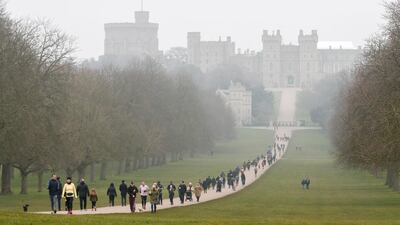 People walk outside Windsor Castle. Reuters