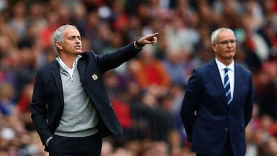 Jose Mourinho, manager of Manchester United, gives instructions to his team at Old Trafford on September 24, 2016 in Manchester, England. Clive Brunskill / Getty Images