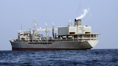 The Kharg was the largest Iranian navy support ship. EPA