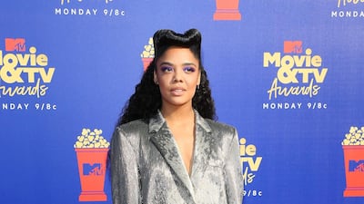 Tessa Thompson arriving at the 2019 MTV Movie & TV Awards. AFP