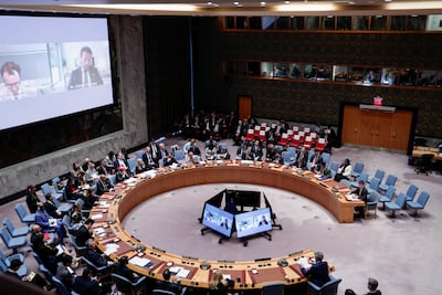 The UN Security Council meets in New York. Bloomberg