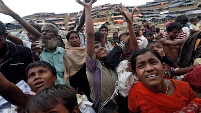 Rohingya refugees from Myanmar in Cox's Bazar, Bangladesh. The UAE has been helping the Rohingya for years. Cathal McNaughton / Reuters