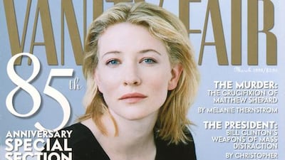 Cate Blanchett took to the Vanity Fair cover in 1999 with the help of Sally Hershberger’s hair know-how. Courtesy Sally Hershberger