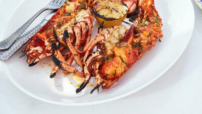 Charcoal-roasted lobster at Fika by chef Izu Ani