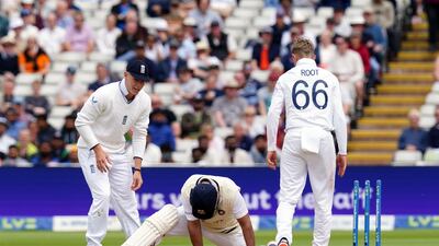 India's Rishabh Pant survives a potential run out. PA