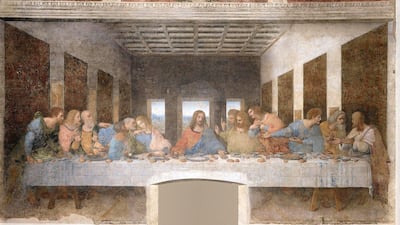 'The Last Supper' (1490s). One of the world's most recognisable paintings. The mural is housed by the refectory of the Convent of Santa Maria delle Grazie in Milan