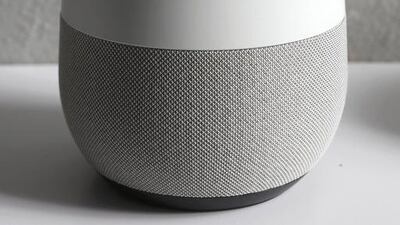 Google Home at the firm' presentation. Beck Diefenbach / Reuters