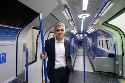 Mayor of London Sadiq Khan during his visit to the Siemens Mobility factory in Goole, which will manufacture 94 new tube trains for London Underground to replace the 1970s-built Piccadilly line fleet from 2025. PA