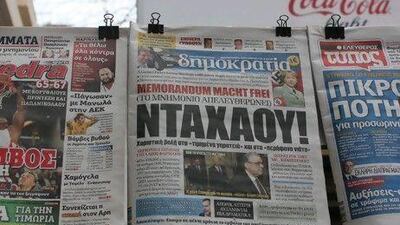 Greek newspapers air anti-German sentiment. Robert Geiss / dpa / Corbis