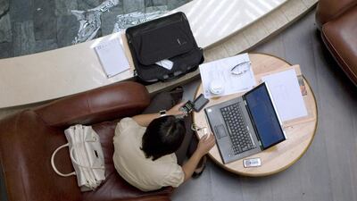 Improvements in technology mean that people do not to be office-based to carry out their work. Nicole Hill / The National