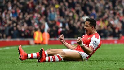 Right midfield: Alexis Sanchez, Arsenal. Scored a glorious goal against the club he could have joined, Liverpool, and excelled in a rout of Arsenal’s rivals. (Photo: Ben Stansall / AFP)
