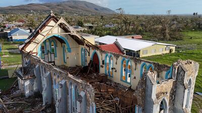 The church of Lacovia Tombstone in St Elizabeth parish. AP