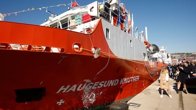 A cargo ship to supply liquefied natural gas, at Zona Franca near Barcelona. Reuters