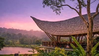 The resort sprawls across an entire hillside. Photo: The Leela Coorg Forest Sanctuary