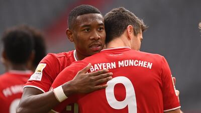 epa08771318 Bayern's David Alaba has turned down the club's offer of a new five-year contract. EPA