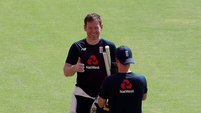 England captain Eoin Morgan gives the thumbs up. Getty