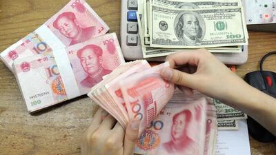 Bank of America Merrill Lynch estimates that the yuan’s 4.4 per cent devaluation this week will lead to oil prices falling by a further 2.2 per cent. AFP