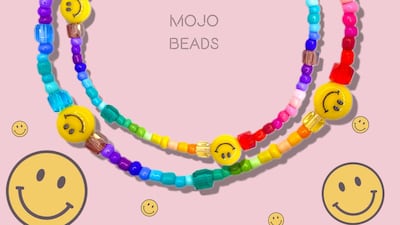 Colourful beads and smiley faces are the defining feature of Mojo Beads.