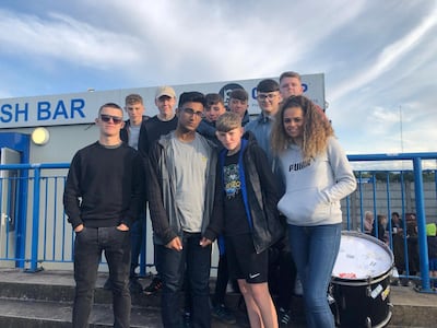 Tonight’s crowd is a healthy 560 and includes 20 or so local boys and girls who makes up the Nash ultras. Andy Mitten for The National