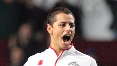 Manchester United's Javier Hernandez is making a name for himself as Sir Alex Ferguson's impact player - a match-winning double against Villa only confirming his abilities. Lindsey Parnaby/EPA