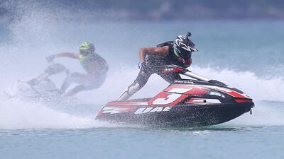 Almur Huraiz won silver in the Mixed Ski Open at the Asian Beach Games 2014. Photo courtesy Adil Al Nuaimi