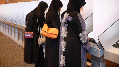 Voters at a polling centre on the second day of early voting for the Federal National Council in September last year. Wam